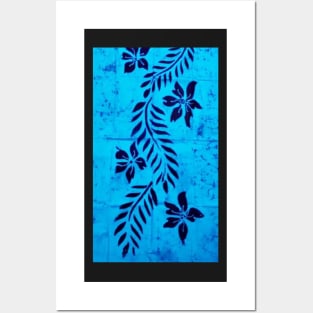 Blue Batik Posters and Art